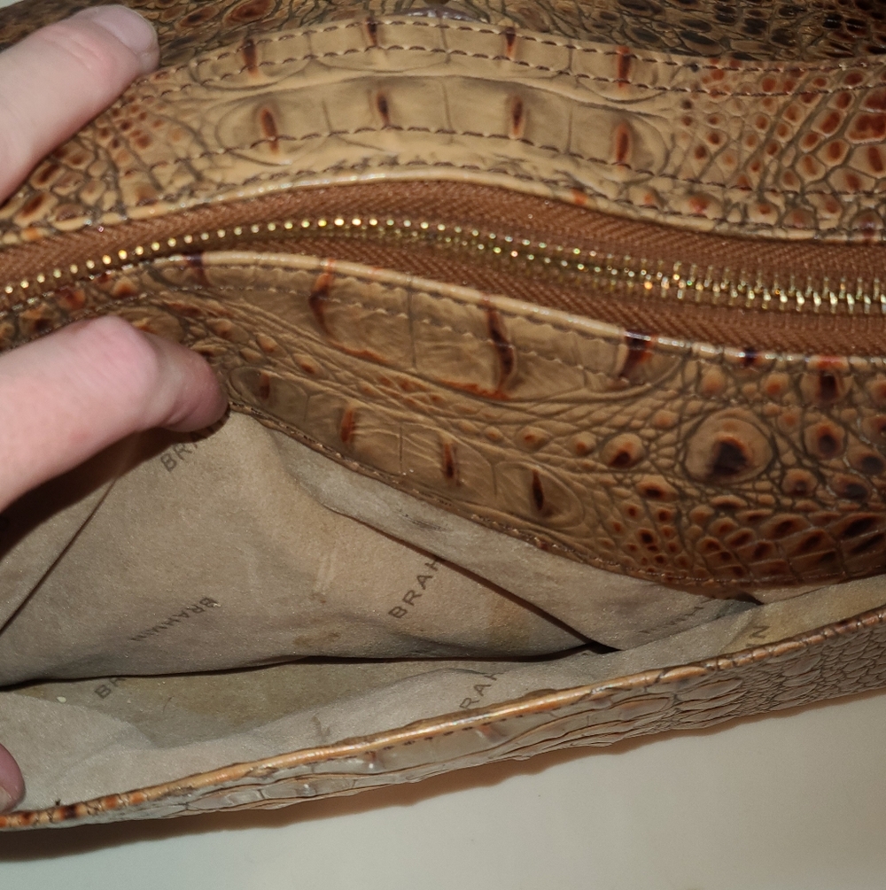 Brahmin Vintage pleated Y2K Baguette Daria shoulder bag EUC - Picture 10 of 16